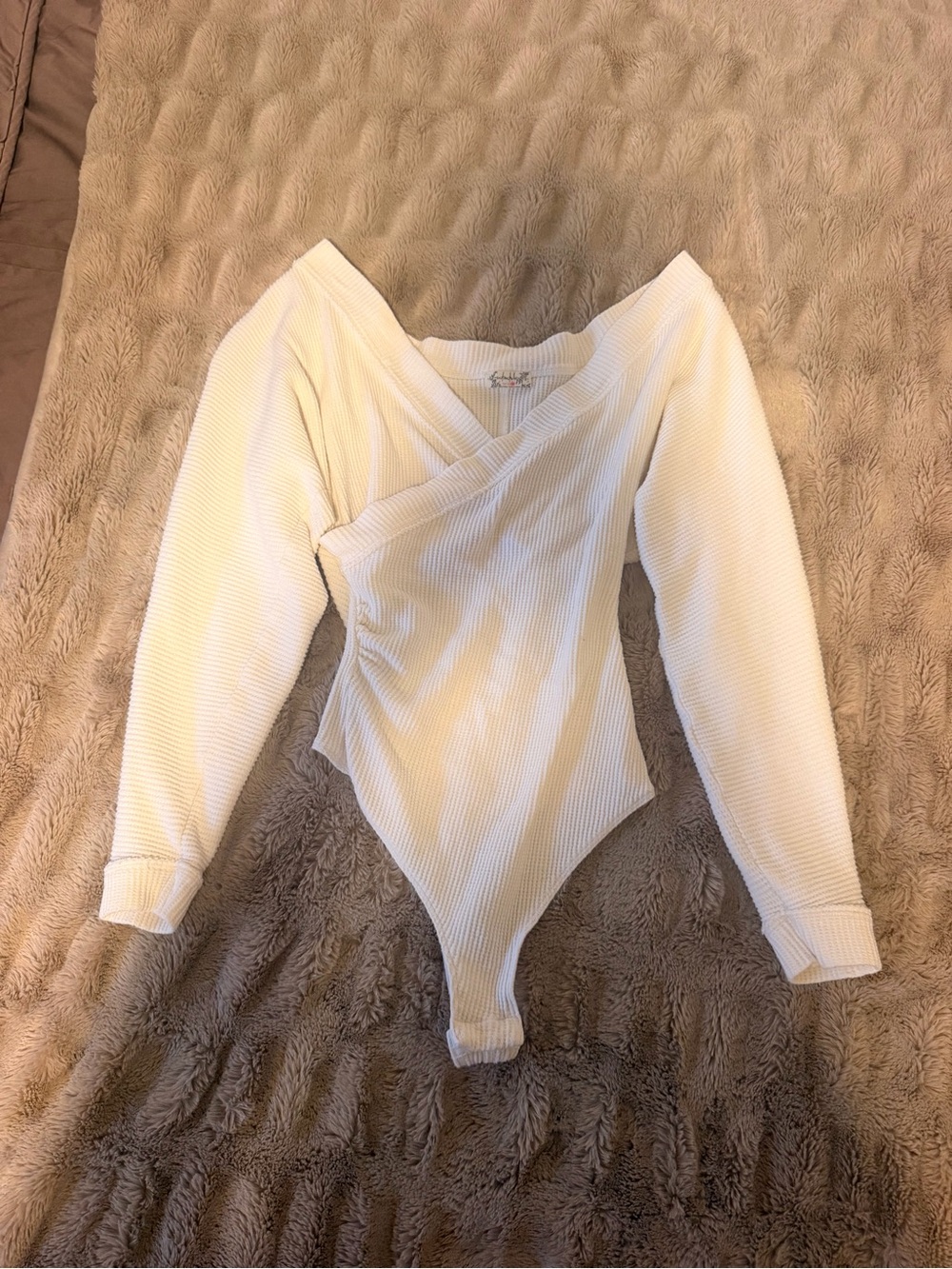 Intimately Free People Long Sleeve Waffle Knit Body Suit